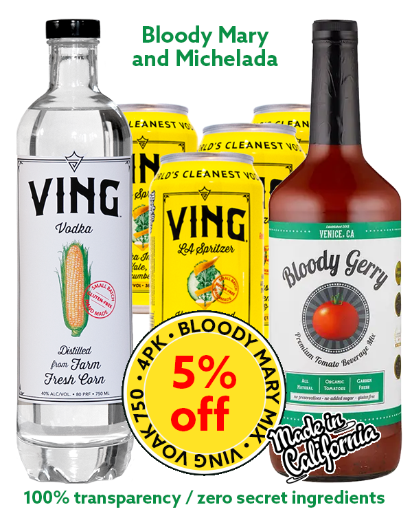 xtra gift bundle - VING Bloody Mary & Michelada with VING Vodka, LA Spritzer Cocktails & Bloody Gerry Mix 