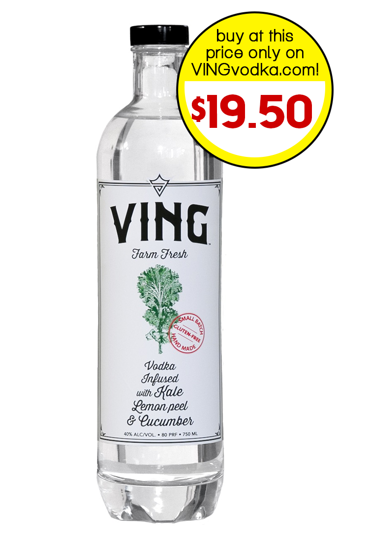 VING Kale, Lemon Peel & Cucumber Vodka 750mL 