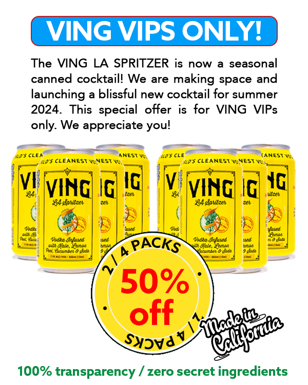 VIPS! VING LA Spritzer 2x4-Packs (VIPs 50% off Price with Code) 