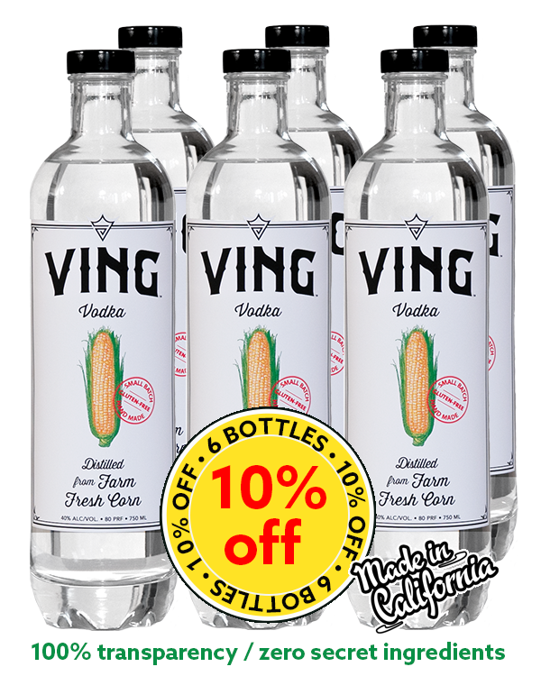 VING Vodka 750mL (Six-Pack) 